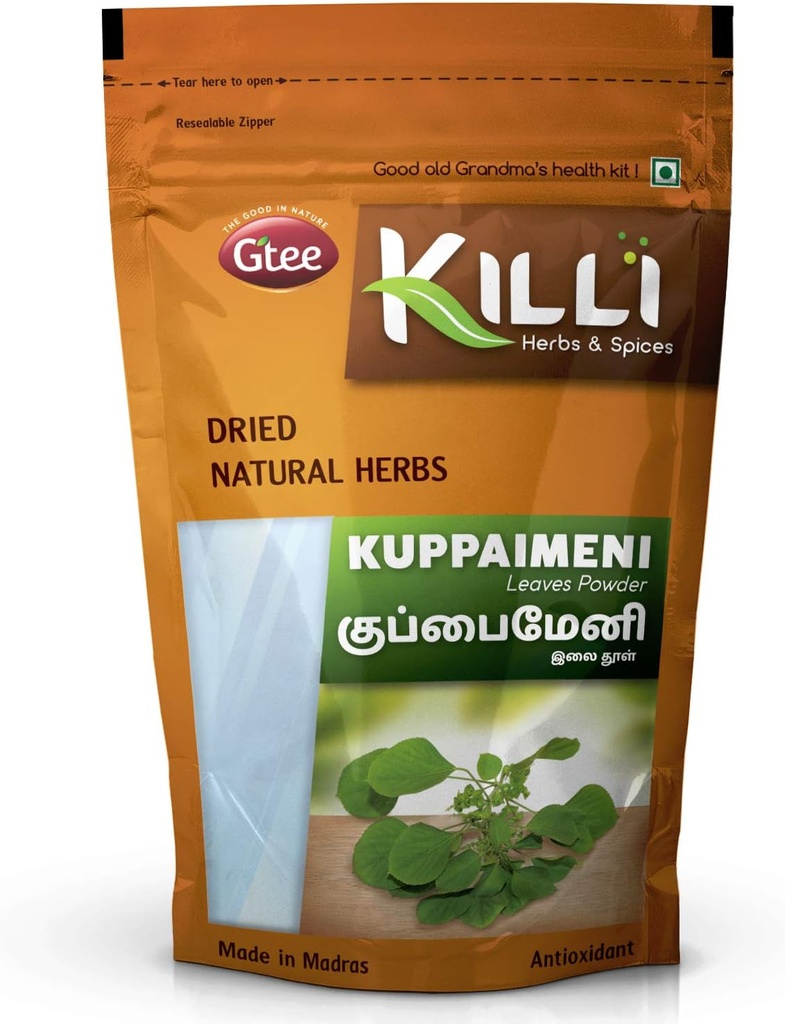 KILLI Kuppaimeni szág 124; Indian Acalypha szág 124; Indian Nettle Leaves Powder, 100g
