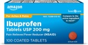 Basic Care Ibuprofen Tablets 200 mg, Pain Reliever / Fever Reducer, 100 Greve (Emballage kan variere)