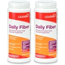 LEADER Psyllium Husk Powder Supplement 4- in-1 Fiber til fordøjelsessygdomme, Plant Based 100% Natural Psyllium Husk Daily Fiber, Gluten Free, Non- GMO, Sammenlign med Metamucil 20.3 OZ (Pack of 2)