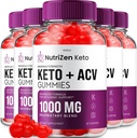 (5 Pack) Nutrizen Keto ACV Gummies - Advanced Formel Nutri Zen Keto Plus ACV Gummies Apple Cider Vinegava Keto Nutrizen ACV Gummies Kosttilskud Anmeldelser Mænd Kvinder (300 Gummies)