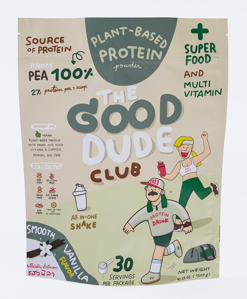 Premium Pea Protein Powder, Plant baseret med BCAA, Nem til det største af de 124; Vitaminer og mineraler