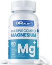 Quadruple Magnesium Supplement, 400mg af chelat Magnesium Glycinat, L- threonat, Citrate & Malate Mex124; Max Absorption Complex w / vitamin D3 & B6, for dvalehjertemuskler Nerver, non- GMO, 60 Vegan Caps