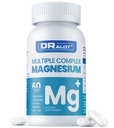 Quadruple Magnesium Supplement, 400mg af chelat Magnesium Glycinat, L- threonat, Citrate & Malate Mex124; Max Absorption Complex w / vitamin D3 & B6, for dvalehjertemuskler Nerver, non- GMO, 60 Vegan Caps