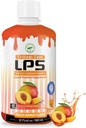 Ernæringsmæssige designs LPS flydende kollagen & whey protein supplement, sukkerfri, ikke-GMO drik, fremmer sund hud & hår til mænd & kvinder. (Kritisk pleje) Peach Mango