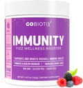 GOBIOTIX C-vitamin - immunforsvar Support - Immunity Powder Wellness Booster - Vegan Superfood - Elderberry, gurkemeje, B12 Vitamin supplement, non-GMO og sukker fri (Berry)