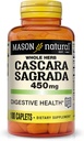 MASON NATURAL Cascara Sagrada 450 mg, Urtetilskud til normal fordøjelsesfunktion Support, 100 kapsler