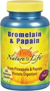 Nature 's Life Bromelain & Papain; Proteolytiske enzymer til fordøjelsesstøtte & Comfort; 124; fra Ananas & Papaya; 124; 250mg Ea; 124; 100 vegetariske kapsler