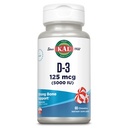 KAL vitamin D3 5000 IE 125 mcg, høj potens D-vitamin tyggemidler, Calcium Absorption, ben sundhed og immunforsvar supplement, naturlige pebermynte Flavor, 60- dag garanti, 60 Servering, 60 Tyre