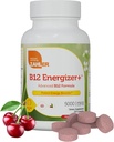 Zahler Energizer + B12- 5000 mcg Vitamin B12 - Natural Cherry Flavor Opløselige Lozenges - Kosher Gluten Gratis Non- GMO B12 Vitamin 5000 mcg, Energy Boost, Made in USA (120 Count)