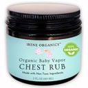 Irene Organics Organiske Baby Vapor Bryst Rub Clean Vapo Rub Lavet med ikke giftige ingredienser som Eucalyptus essentielle olier, Sikker for alle aldre, Newborns og spædbørn, Syge Kids Essentials