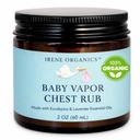 Irene Organics Organiske Baby Vapor Bryst Rub Clean Vapo Rub Lavet med ikke giftige ingredienser som Eucalyptus essentielle olier, Sikker for alle aldre, Newborns og spædbørn, Syge Kids Essentials