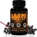 Immun Support, Elderberry Kapsler med vitamin D3, C-vitamin og zink til immunforsvar, immunboostere til voksne