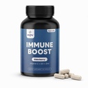 Immun Support, Elderberry Kapsler med vitamin D3, C-vitamin og zink til immunforsvar, immunboostere til voksne