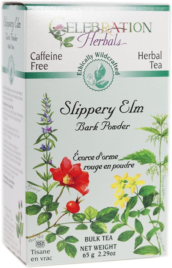 CELEBRATION HERBALS Slippery Elm Bark Pwd Wc 65 gm, 2,29 ounce