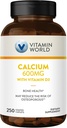 Vitamin World Calcium 600mg + Vitamin D3 250 Overtrukket caplets