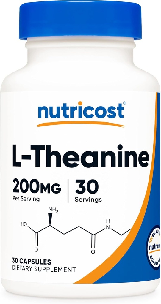 Nutricost L- Theanin 200mg, 30 kapsler