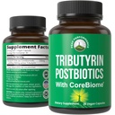 CoreBiome Tributyrin Postbiotisk supplement klinisk testet for Gut Health. Mere effektiv end natriumbutylkapsler. Høj biotilgængelighed Post Biotics For fordøjelsesbesvær, Leaky Gut, Colon, Microbiome