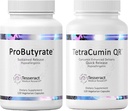 Tesseract Medical Research Optimal Gut & Tissue Bundle, Butyric Acid Complex Gastrointestinal og Curcumin Metabolite fælles relief supplement