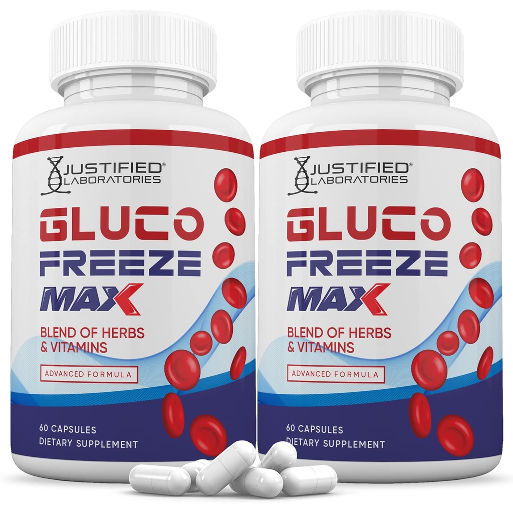 (2 Pack) Glucofreeze Max Advanced Formel 1295MG 120 Kapsler