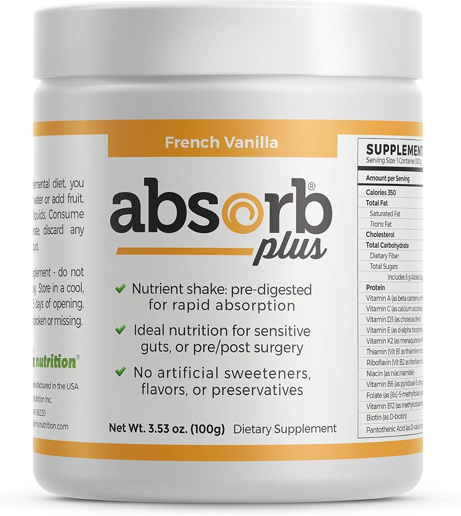 Isolere protein - Kost tillæg for forbedret Gut sundhed, Ekstra ernæringsmæssig støtte, Non- GMO, Gluten- fri, Lactose- fri, Casein- fri (100 g, Fransk Vanilla)