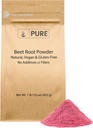 Pure Original Ingredienser Beet Root Powder (1lb) Smoothies, Rich Color, Non- GMO, Folate