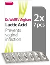 Vagisan Dr. Wolffs Lactic Acid Pessaries, Daily Vaginal Health & Intimate Hygiene, Prevents Infektion, 2X7pcs