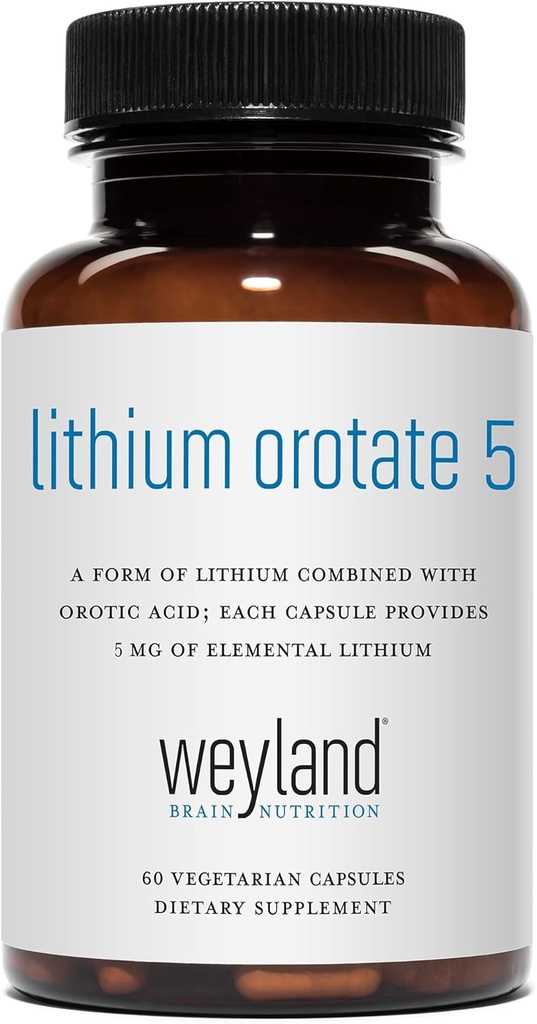 Lithium Orotation - 5 mg Elemental Lithium per vegetarisk kapsel