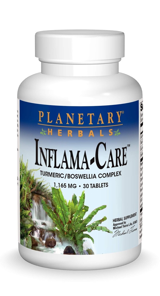 Planetariske Herbals Inflama- Care 1165 mg Gurkemeje, Boswellia Complex - 30 tabletter