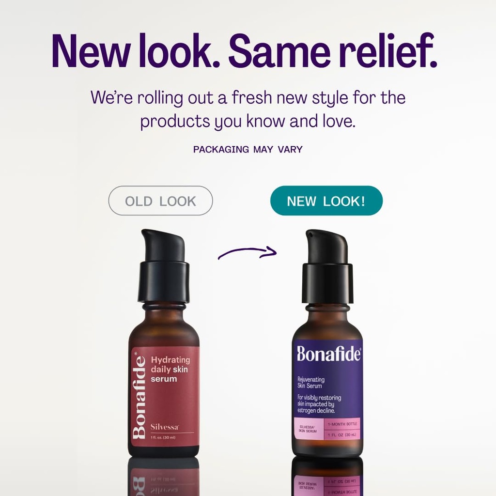 Bonafide Silvessa Hydrating Daily Skin Serum – Hormone-Free, Drug-Free Support for Skin During Menopause – 30 Day Supply (1 fl oz)