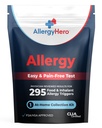 AllergyHero Omfattende Food and Environmental Allergy Test Kit med 295 Triggers for voksne og børn - Nem og Pain- Free at- Home Use Allergy Test Kit med præcise resultater