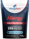AllergyHero Omfattende Food and Environmental Allergy Test Kit med 295 Triggers for voksne og børn - Nem og Pain- Free at- Home Use Allergy Test Kit med præcise resultater