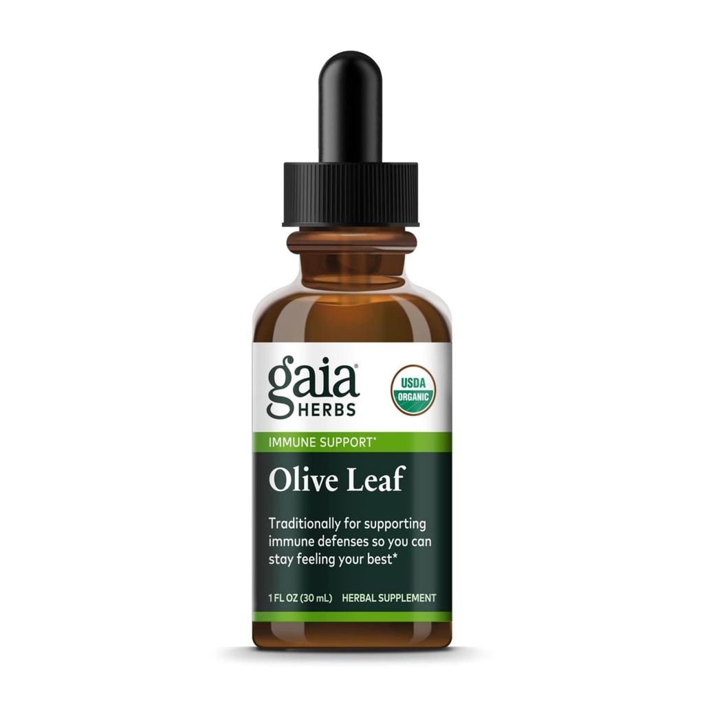 Gaia Herbs Olive Leaf 1 Fl Oz, flydende ekstrakt