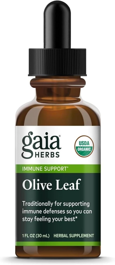 Gaia Herbs Olive Leaf 1 Fl Oz, flydende ekstrakt