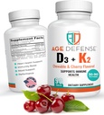 D3- vitamin 2000 IE med K2- 90 tyggetabletter med Cherry Flavoring- Natural Energy Booster-Understøtter Vitality, immunsundhed, & Samlet Wellness- D3- vitamin med vitamin K2 til mænd og kvinder