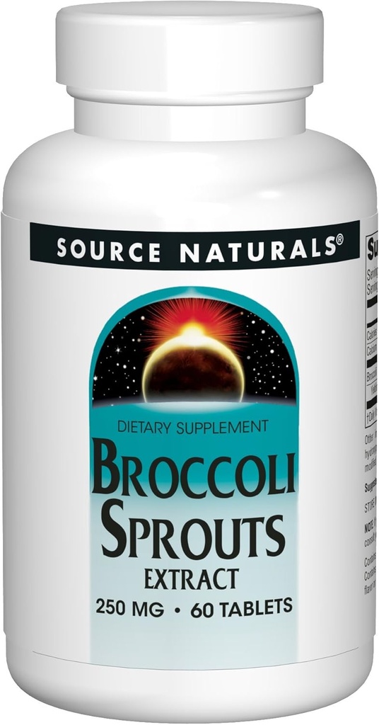 Kilde Naturals Broccoli Spraut Extract 250 mg kraftfuld Superfood supplement, Kilde til Sulforaphane, Fiber & Calcium - 60 tabletter