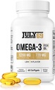 Omega 3 Fish Oil - 1200 MG Fish Oil, 720 MG Omega 3, Lemon Flavor, 60 Softgels, Natural EPA- DHA Softgels for Strength & Health, High Potency, Support for Women & Men