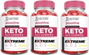 Justified Laboratories (3 Pack Boostline Keto ACV Gummies Extreme 2000MG Boost Line Keto Gummies Apple Cider Vinticaria Formuleret med Pomegranate Beet Juice Powder B12 Vegan Non GMO 180 Gummys