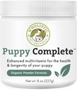 Wholistic Pet Organics Puppy Complete - Hund Multivitamin Powder - 8 Oz - Daily Dog Vitamin & Kosttilskud til Hjemmelavet Mad - Immunsystem, Hud, Coat & Samlet Sundhed - Små og store Breed Puppies