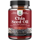 Chia Seed Oil Extract Kapsler - Plant baserede Omega 3 6 9 Supplement og daglige Fiber Kapsler til voksne fordøjelse og immunforsvar og hjerte sundhed - Omega 3 Fedtsyrer Supplement for mænd og kvinder