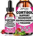 2 Pack Cortisol Kosttilskud til kvinder, 17- in-1 Cortisol rolig Detox Reducer Manager w. Magnesium Ashwagandha Theanin, Cortisol flydende dråber til afslapning, Recess Mood & Hormone Harmony, Cortisol drik mix
