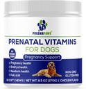 Hund prænatale vitaminer - understøtter sund graviditet, Puppy Development & Amning - Rig i folinsyre, jern & kalcium - Avanceret prenatal supplement til gravide og ammende hunde - 90 bløde tygger