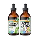 BIO KRAUTER Chanca Piedra Tincture 4 Fl. Oz. & Liver Detox Tincture 4 Fl. Oz.