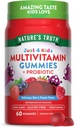 Naturens sandhed Kids Multivitamin Gummies med Probiotika 400; 60 Greve 3004; Berry Punch Flavor 124; Vegetar, Non- GMO, og Gluten Free Supplement