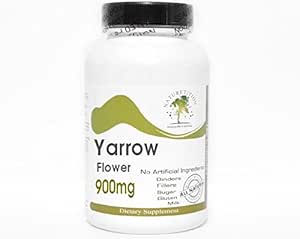 Yarrow Flower 900mg ~ 200 Kapsler - Ingen tilsætningsstoffer