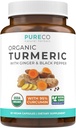 Økologisk gurkemeje Ginger Black Pepper Supplement - Høj potens Økologisk gurkemeje Curcumin Kapsler med Ginger & Sort Pepper for Forbedret Fordele og Absorption - Vegan & Non- GMO (1 måned Tilgang)