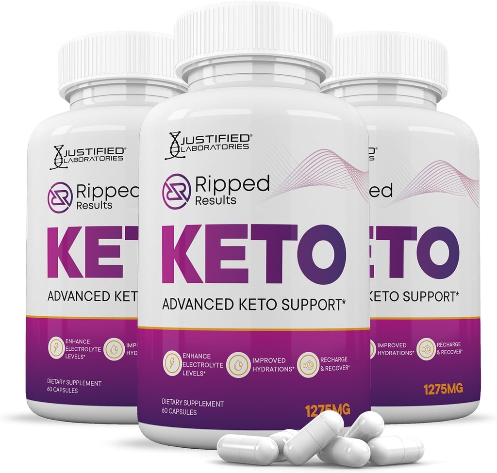 (3 Pack) Rippede resultater Keto ACV piller 1275MG Keto Support Blend Capsule Alternativ til Keto ACV gummies Formuleret med Apple Cider Vinagra Extra Virgin Olivenolie Powder Green Tea Leaf 180 Kapsler
