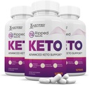 (3 Pack) Rippede resultater Keto ACV piller 1275MG Keto Support Blend Capsule Alternativ til Keto ACV gummies Formuleret med Apple Cider Vinagra Extra Virgin Olivenolie Powder Green Tea Leaf 180 Kapsler