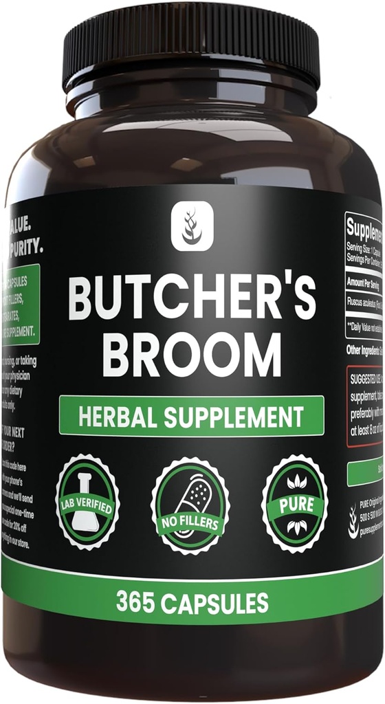 Pure Original Ingredienser Slagterum (365 kapsler), Ingen Magnesium eller Rice Fillers, Altid Pure, Lab Verified