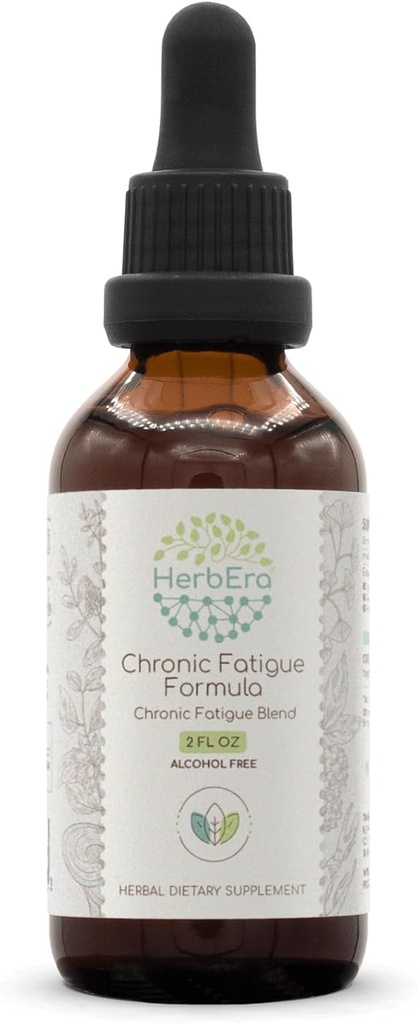 HerbEra kronisk træthedsformel B60 Alkohol- Free Extract Tinktur: Sibirisk Ginseng Root, Ashwagandha Root, Licorice Root, Ginkgo Biloba Leaf, Reishi Mushroom. Kronisk Træthed Blend 2 Fl Oz