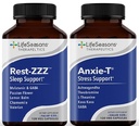 LifeSeasons Anxie- T med Rest- ZZZ - Understøtter Mood & Mental Focus - Føl rolig og afslappet - Eases Spænding og nervøsitet - Ashwagandha, Kava Kava, GABA & L- Theanin - 240 Kapsler